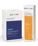 Buy Minoxidil Bio-H-Tin 50 mg/ml Spray & Organic H-Tin Invigorating Caffeine Shampoo | Effective Hair Growth Solution - 3x60ml + 200ml - Buy Online on GoSupps.com