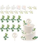 Yamitora 24-Piece Wedding Cake Topper Set - Mr & Mrs Wooden Decoration for Wedding Parties - Elegant Cake Decor - Buy Online on GoSupps.com