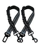 Buy Easeria Dog Car Seat Belt (2 Pieces) - Adjustable 45-83cm for Small & Medium Dogs - Dark Gray - Buy Online on GoSupps.com