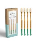 Bambuna Bamboo Toothbrush Set - 4 Medium Soft Plastic-Free Eco-Friendly - Made in Germany - Buy Online on GoSupps.com