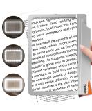 4X Magnifying Glass with 36 Adjustable LED Lights Provide Full-Page Viewing Area Evenly Lit Perfect for Low Vision Person and Seniors Silver magnifier - Buy Online on GoSupps.com