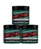MANIC PANIC Green Envy Hair Dye - Classic High Voltage Semi-Permanent Color (3PK) - Deep Emerald Green with Blue Undertones - Vegan & Ammonia Free for All Hair Types - Buy Online on GoSupps.com