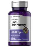 Horbaach Black Elderberry 2000mg - 180 Capsules - Buy Online on GoSupps.com