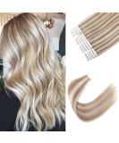 Sixstar Hair Tape In Extensions | Real Remy Hair | 40cm Invisible Tape-In | 20 Pieces 50g | Swedish Blonde & Ash Blonde #20/60 - Buy Online on GoSupps.com