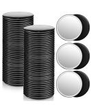 Portable Mini Pocket Makeup Mirror - Round Compact Glass Mirror for Women - 2.76 Inch - Black (72 Pieces) - Buy Online on GoSupps.com