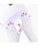Subay Anti UV Shield Gel Manicure Gloves - 1 Pair, Professional Fingerless Protection from UV Light Lamp Dryer - White - Buy Online on GoSupps.com