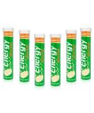 120 Vitamin Energy Boost Effervescent Tablets ORANGE Flavour *6 Packs of 20* - Buy Online on GoSupps.com