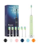 7am2m Sonic Electric Toothbrush with 6 Brush Heads for Adults and Kids Wireless Fast Charge One Charge for 60 Days 5 Modes with 2 Minutes Built in Smart Timer Electric Toothbrushes(Green) No Travel Case Green - Buy Online on GoSupps.com