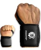Fightr Wrist Bandages - 45cm Wrist Wraps for Fitness Powerlifting Bodybuilding & Crossfit Black | International Shipping Available - Buy Online on GoSupps.com