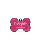 DogTap Solid Digital Dog Bone | NFC Chip & QR Code | Waterproof PVC & Metal | Robust Pink Pet ID Tag - International Shipping Available - Buy Online on GoSupps.com