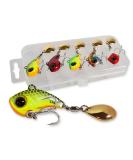 Elbfang Jig Spinner Set | 5 Perch Lures with Bait Box | High-Quality Artificial Spinnerbait for Fishing - 10g Lead Head - Buy Online on GoSupps.com