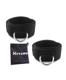 HYVAWO Ankle Strap Neoprene Padded Fitness Wrist Cuff with D Ring High Strength Exercises Belt Gym Pulley Strap for Cable Machines (Black 2 Pack) - Buy Online on GoSupps.com