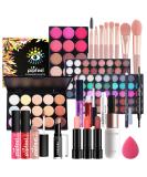 Professional Makeup Set - Mknzome Cosmetics Starter Kit with Travel Bag | Christmas Makeup Gift with Eyebrow Cream Eyeshadow Lipstick Lip Gloss & Mascara - Buy Online on GoSupps.com