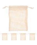 Beaupretty 5Pcs Exfoliating Soap Pouches - Cotton Linen Shower & Spa Accessories (Mixed Colors) | International Shipping Available - Buy Online on GoSupps.com