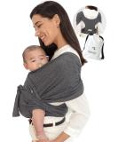 Konny Baby Carrier Original Elastech - Custom Fit Carrier Hassle-Free Easy to Wear Infant Sling Wrap Perfect for Newborn Babies up to 44 lbs Toddlers (Charcoal L) L 01Elastech-Charcoal - Buy Online on GoSupps.com