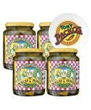 Tony Packos Sweet Hot Pickles & Peppers 4-Pack - 24oz Jars + FREE Opener - Buy Online on GoSupps.com