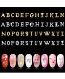 52Pcs Rhinestone Letters Nail Studs - Gold Silver 3D Alphabet Charm for DIY Manicure - Women's Nail Jewelry & Crafts - Buy Online on GoSupps.com