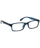 Blue Tortoiseshell Designer Reading Glasses +3.00 Magnification - Unisex Stylish Readers | R92-3 - Buy Online on GoSupps.com
