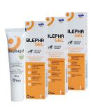 Blephagel Daily Eyelid Cleansing Gel | Gentle Cleanser to Refresh and Soothe Sensitive Eyelids | Preservative-Free and Hypoallergenic Formula | Pack of 3 x 30g Tube - Buy Online on GoSupps.com