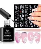 Buy Beetles 5D Nail Art Stickers & Gel Top Coat - Elegant Flower Designs for Gorgeous Manicures | International Shipping - Buy Online on GoSupps.com