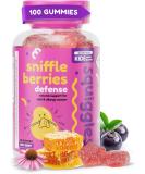 Squiggles Sniffle Berries Kids Herbal Defense Gummies - 100 ct with Elderberry  Bee Propolis & Echinacea - Buy Online on GoSupps.com