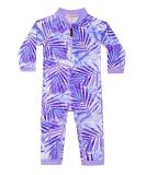 weVSwe Baby Toddler Boy Swimsuit UPF 50+ Sun Protection Rash Guard with Crotch Zipper | Purple Leaves | 12-18 Months - Buy Online on GoSupps.com