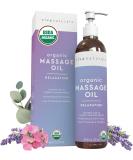 Organic Lavender Massage Oil (8 fl. oz.) - Non-Greasy Body Oil for Couples | USDA Certified | Relaxation Scented - Buy Online on GoSupps.com
