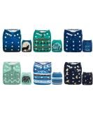 Alva Baby Reusable Washable Diapers - 6 Diapers & 12 Liners | Eco-Friendly Girl Color 6DM44 - Shop Internationally! - Buy Online on GoSupps.com