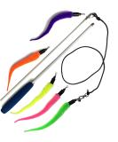 Pet Fit For Life Cat Toy - 5 Piece Worms Teaser and Exerciser for Interactive Play with Cat and Kitten - Buy Online on GoSupps.com
