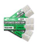 LyvWel Energy Gum - 100mg Caffeine | All Natural Sugar-Free Pre-Workout Boost (Mint) - 3 Pack Energy Supplement - Buy Online on GoSupps.com