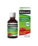 Robitussin Cough and Chest Congestion DM, Raspberry Flavor - 4 Fl Oz Bottle - Buy Online on GoSupps.com