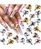 20pcs 3D Alloy Heart Nail Charms - Droplets Lava Heart Shape Art Charms for Nails - Punk Chrome Charms - Irregular Molten Love Metal Jewelry & Accessories - Buy Online on GoSupps.com