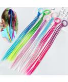 Neon Braided Hair Strands for Kids - Colorful Synthetic Hair Jewelry with Elastic Strap | Perfect for Parties - Buy Online on GoSupps.com