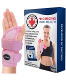 Dr. Arthritis Lightweight Wrist Support Strap Brace - Right Hand - Pink - Buy Online on GoSupps.com