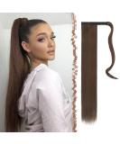 FESHFEN 24 Synthetic Wrap Around Ponytail Extension in 8# Medium Chestnut Brown - 24 Inch - Buy Online on GoSupps.com