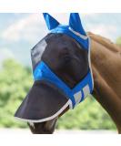 Harrison Howard Caremaster Pro Luminous Horse Fly Mask - UV Protection Large Eye Space & Long Nose with Ears - Signature Blue - Buy Online on GoSupps.com