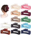 12 Pack Large Hair Claw Clips for Thick Hair - 4.1 Inch Rectangle & Banana Clips for Women - Buy Online on GoSupps.com