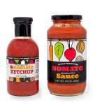 Nomato Bundle Pack: Tomato-Free Marinara Pasta Sauce (24 oz) + All-Natural Ketchup (12 oz) - Buy Online on GoSupps.com