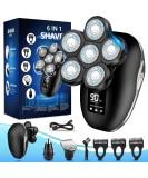 Head Shaver for Bald Men - 6 in 1 Waterproof Electric Razor & Grooming Kit | Cordless Rechargeable 6D Shaving Experience - Buy Online on GoSupps.com