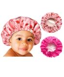 YANIBEST Satin Silk Baby Bonnet for Newborns - 0-6 Months | Sleeping Cap Hat for Baby Girls & Boys | Strawberrt & Hot Pink - Buy Online on GoSupps.com