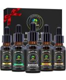 Beard Oil 5 Pack w/Unscented Cedarwood Sandalwood Vanilla Orange Christmas Stocking Stuffers Fathers Valentines Day Gifts for Men Him Dad Boyfriend Husband Beard Growth Soften Moisturizing Strength Cedarwood Sandalwood V... - Buy Online on GoSupps.com
