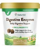 NaturVet Digestive Enzymes + Pre & Probiotics for Dogs - 70 Soft Chews (5.9 oz) - Buy Online on GoSupps.com