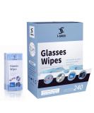Lens Cleaning Wipes 250 Count - Pre-Moistened & Quick-Dry Glasses Wipes, Individual Wrapped in Carrying Box - For All Types of Glasses & Electronics Screens - Buy Online on GoSupps.com