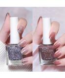 TBeautfave Glitter Pink & Purple Nail Varnish Pink Nail Polish Quick Dry Nail Polish Long Lasting Nail Polish Non-Toxic Nail Polishes No Need Cure Nail Gel Polish Nail Varnish Taro flash+Star flash - Buy Online on GoSupps.com