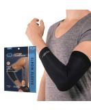 Buy Copper Compression Elbow Sleeve - Copper Infused Brace for Tennis & Golfer Elbow Arthritis Relief - Fits Men & Women - Original Black Size M - Buy Online on GoSupps.com