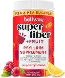 Bellway Super Fiber Powder + Fruit, Sugar Free Organic Psyllium Husk Powder Fiber Supplement for Regularity, Bloating Relief & Digestive Health, Plant-Based, Raspberry Lemon (50 Servings) - Buy Online on GoSupps.com