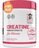 5g Creatine Monohydrate Powder for Women - Boost Booty Gains Collagen + BCAA 2:1:1 Lean Muscle Support Natural & Micronized - 240g Made in USA - Buy Online on GoSupps.com