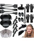 Kakveiiai 23-Piece Hair Dye Set with Scalp Massage Brush | DIY Salon Hair Color Kit & Hairdresser Accessories - Buy Online on GoSupps.com
