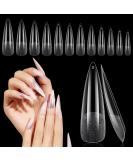 Deciniee 240 Pcs Full Cover Square Nail Tips - Perfect for Gel Nails 12 Sizes for Nail Studios & DIY Nail Art - Buy Online on GoSupps.com