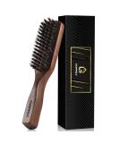 GAINWELL Men's Wild Boar Bristle Hair Brush - Stiff Bristles | Black Walnut Wooden Handle - Buy Online on GoSupps.com